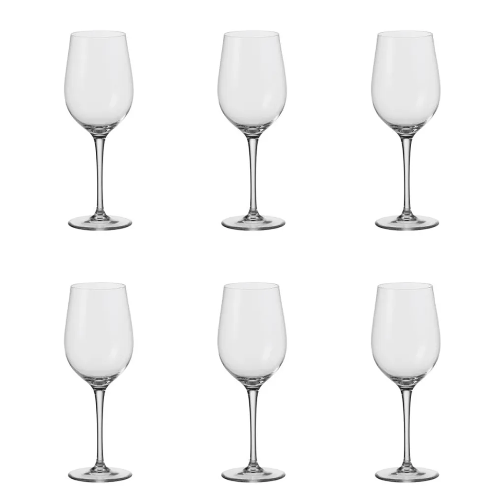 Leonardo Ciao+ Weißweinglas XL, 6er Set, Weinglas, Glas, Extrem Stoßfest, 380 ml, 19843